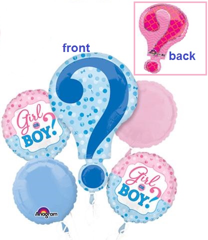 Guess Girl or Boy Balloon Bouquet